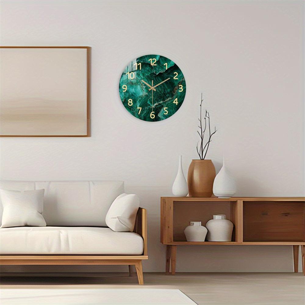Green Marble Wall Clock