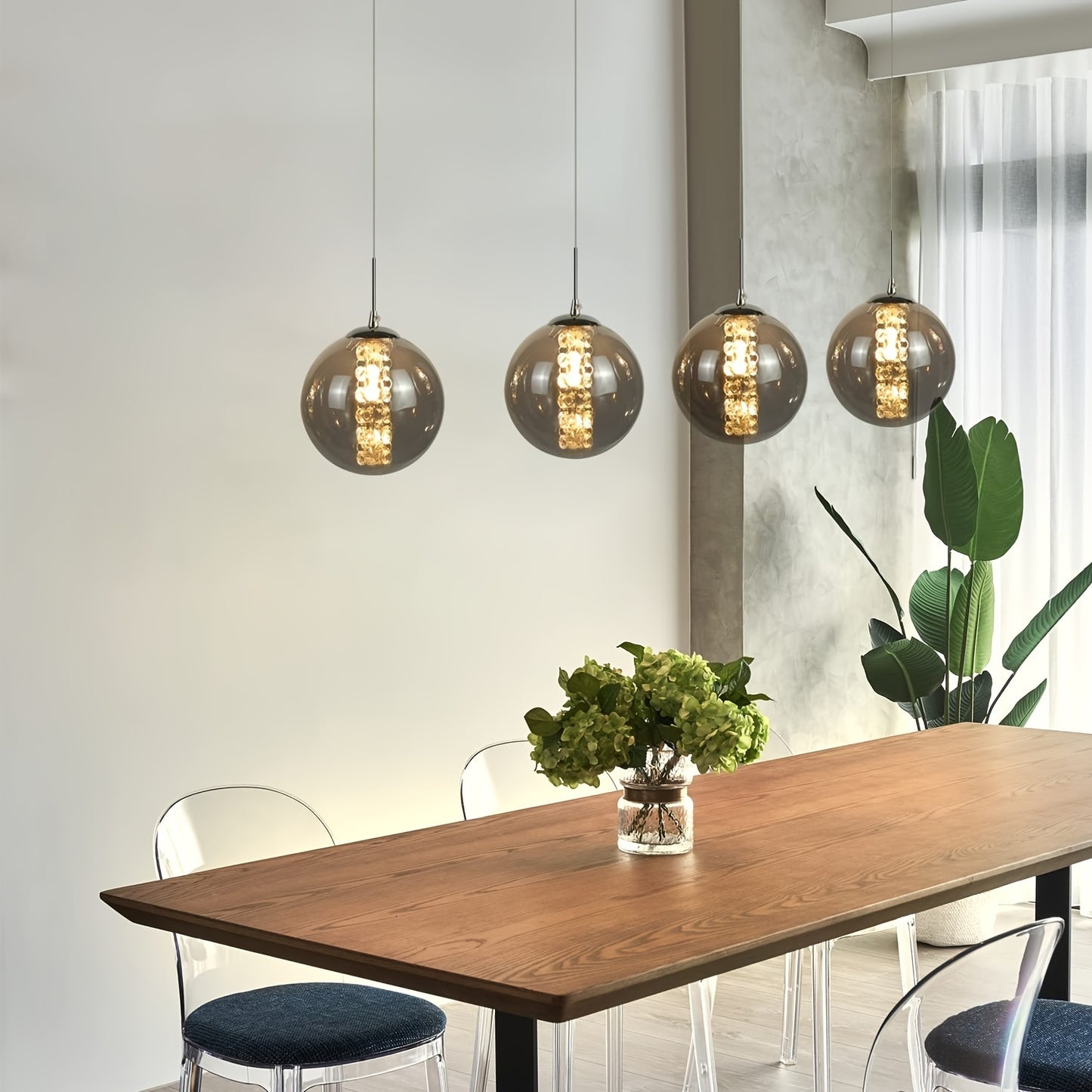 Dark grey bulb lights