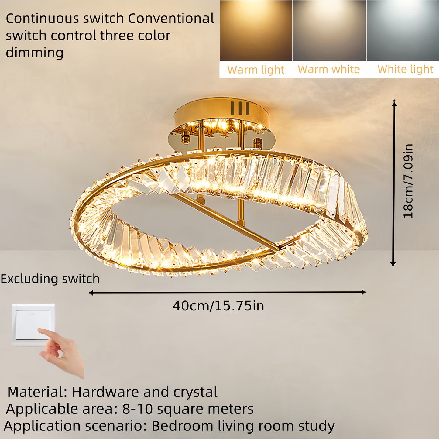 Luxury Crystal Golden Light