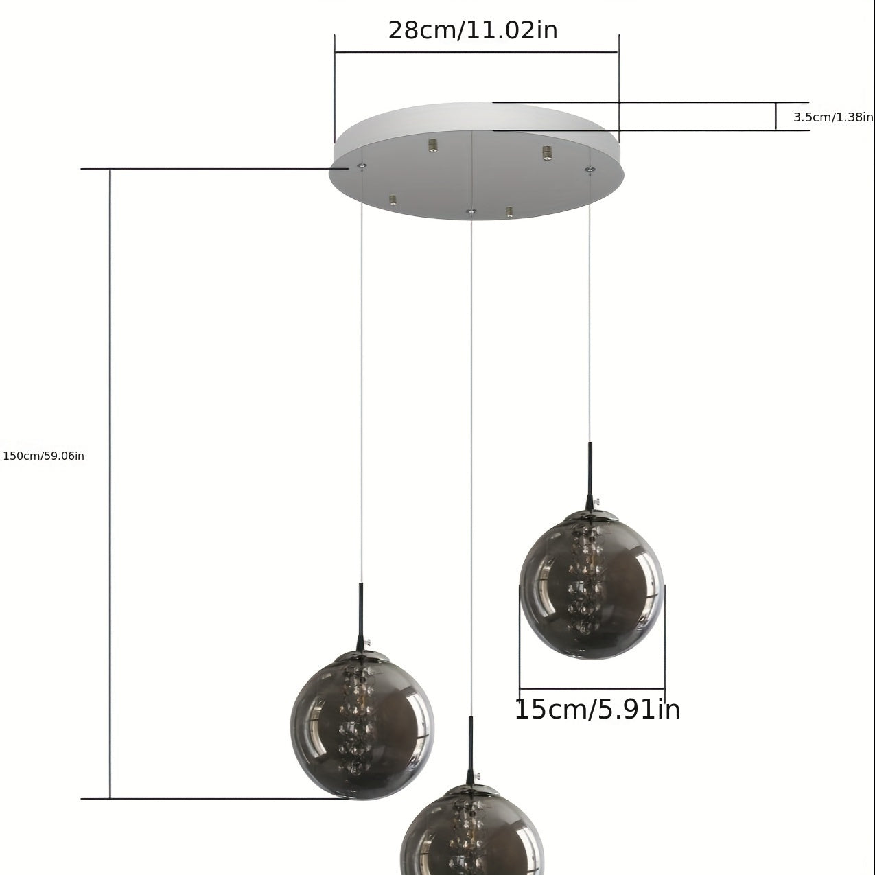 Dark grey bulb lights