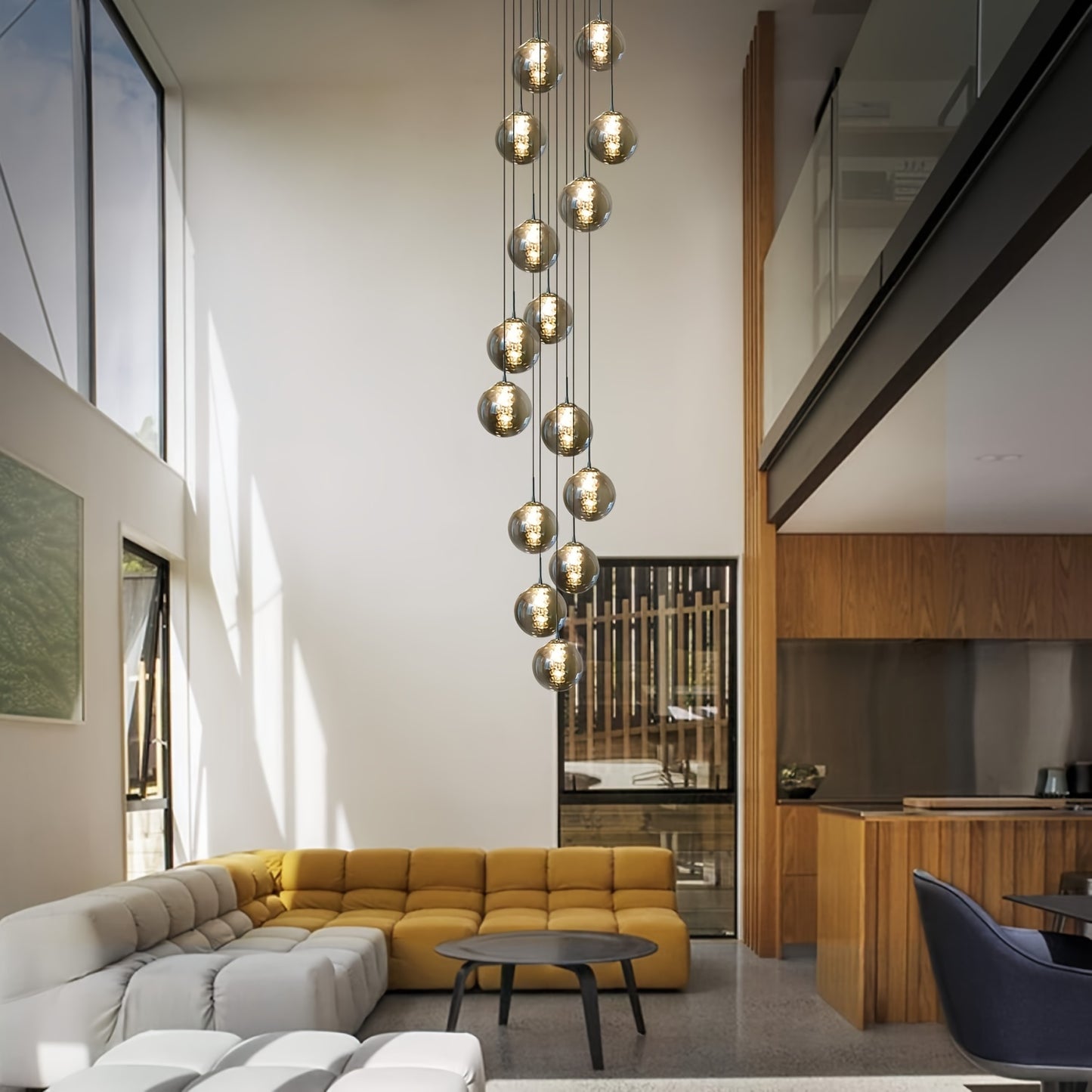 Dark grey bulb lights