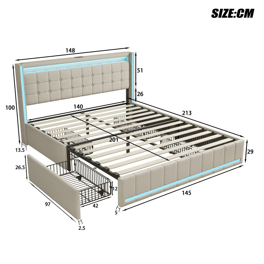 Bed LED and USB Charger