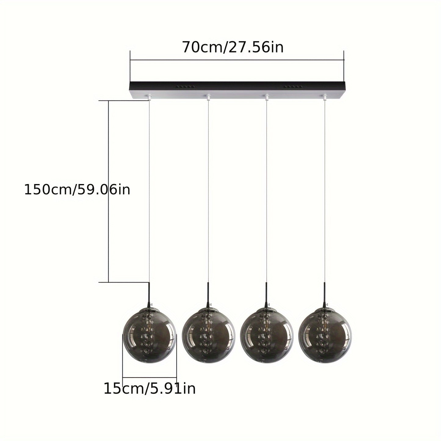 Dark grey bulb lights