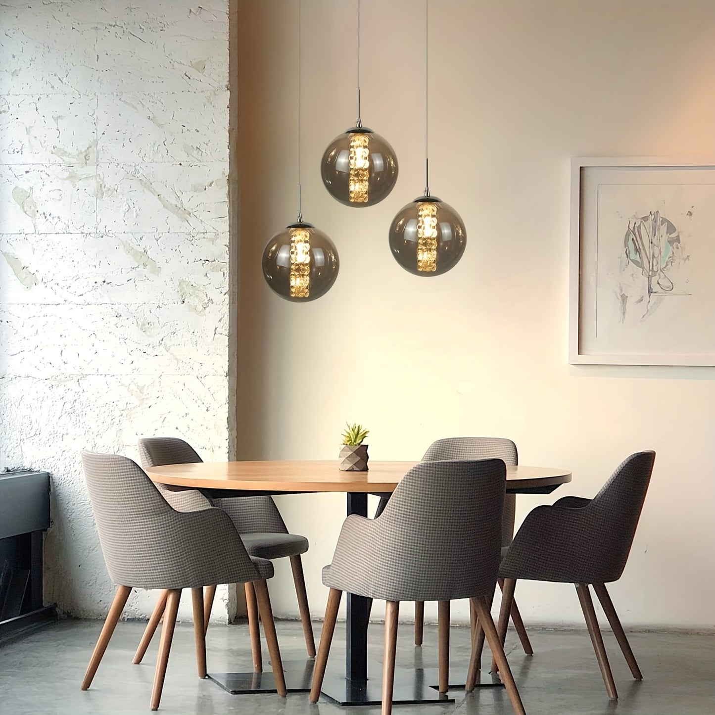 Dark grey bulb lights